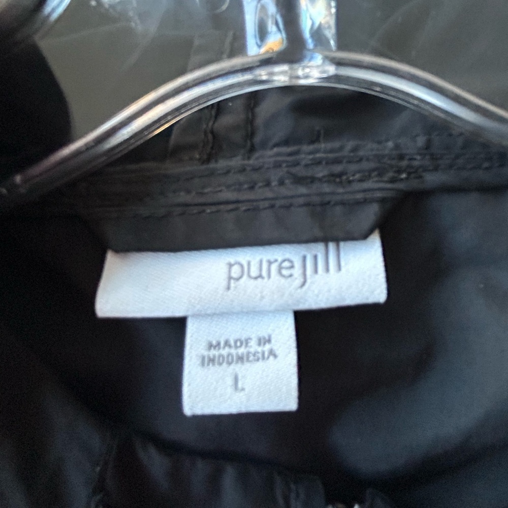 JJill black nylon jacket Six Large - Picture 3 of 4